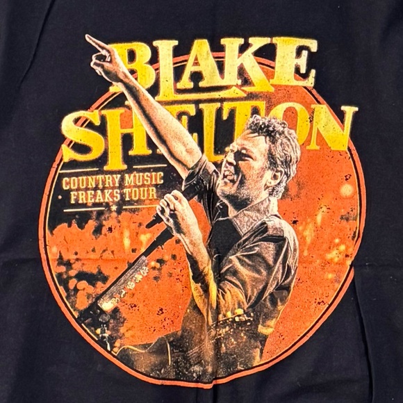 Blake Shelton Men’s T-shirt Country Music Freaks Tour Tee 2018 Black Large - Picture 3 of 6